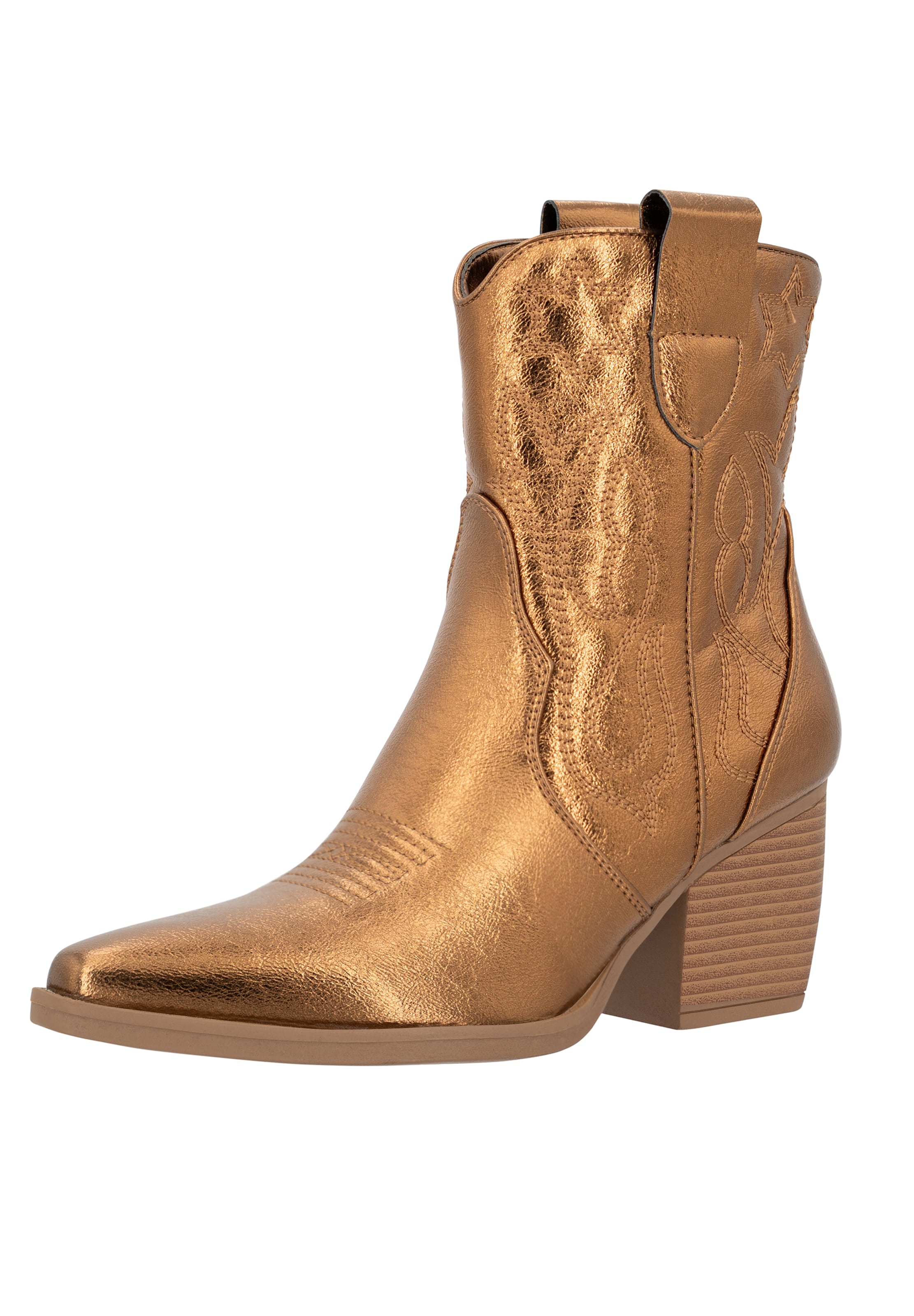 Salinyang Comwboystøvler i guld: forside