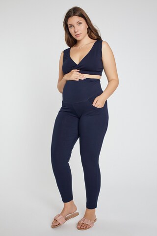 Ulla Popken Bralette Bra in Blue