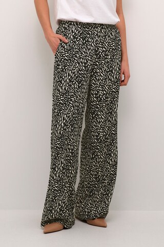 Kaffe Wide leg Broek 'Tora ' in Zwart: voorkant