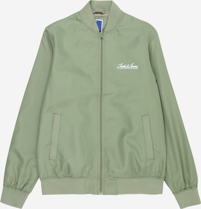 Jack & Jones Junior Prechodná bunda 'OLIVER' - svetlozelená / biela, Produkt