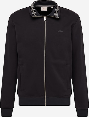 s.Oliver Zip-Up Hoodie in Blue: front