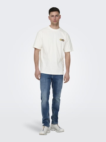 Only & Sons - Camiseta 'KEITH' en blanco