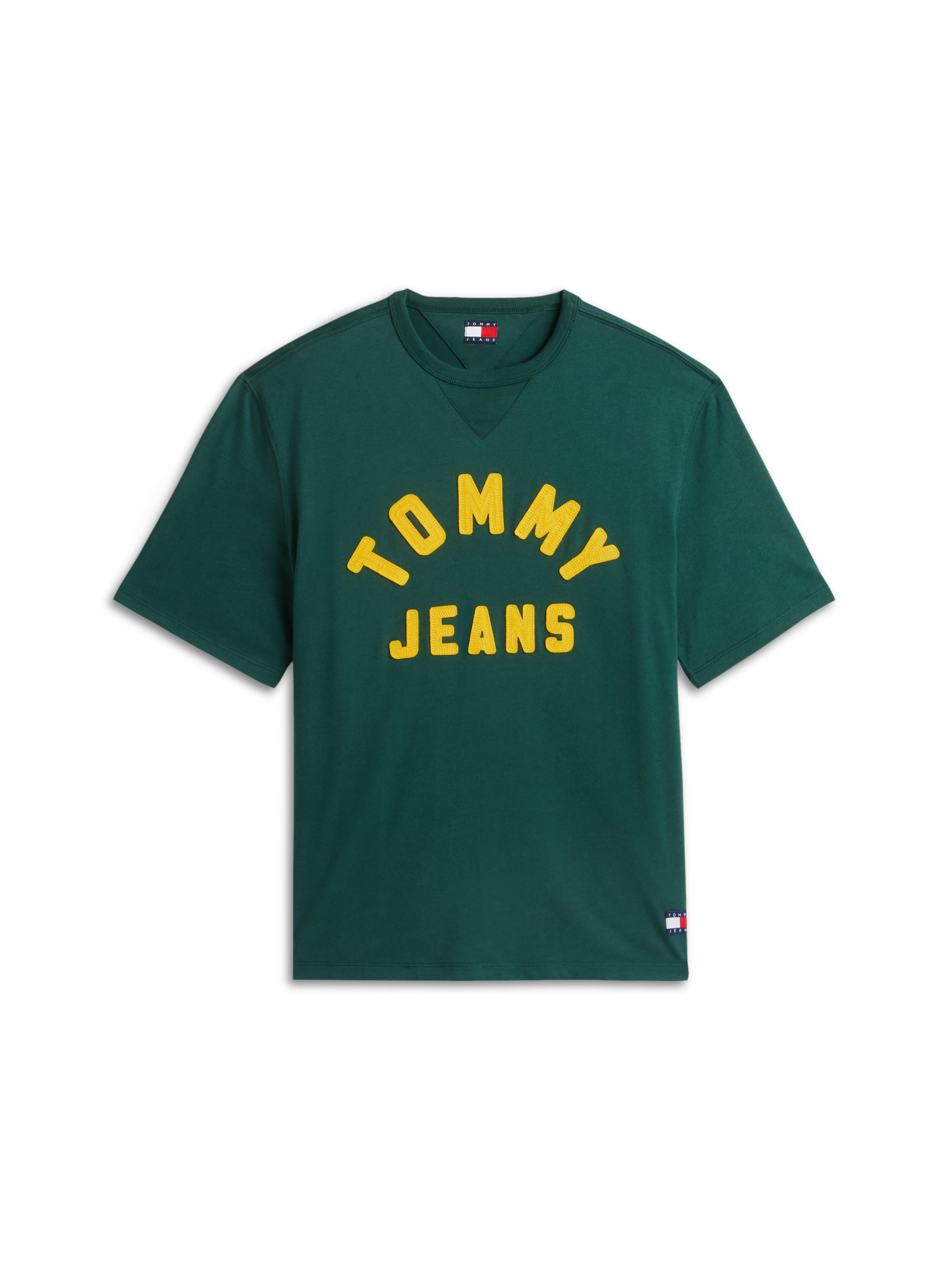 Tommy Jeans - Camisa '90S New Classic' em verde: frente