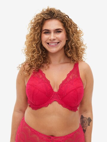 Reggiseno di Devoted by Zizzi in rosa: frontale