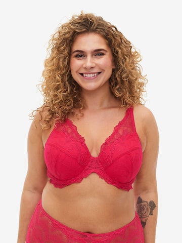 Devoted by Zizzi Bra in Pink: front