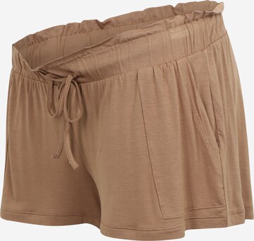 Pieces Maternity Regular Shorts 'NEORA' in Beige: predná strana