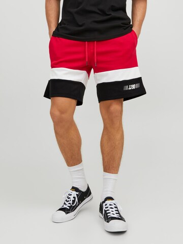 JACK & JONES Normální Kalhoty 'Mateo' – červená: přední strana