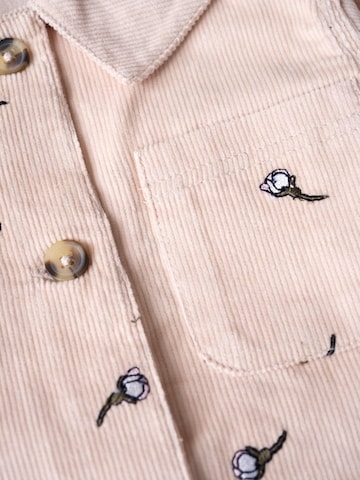Veste mi-saison 'Elliot Cordroy White flowers rose embroidery' LouieLouie en rose