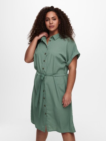 ONLY Carmakoma Shirt Dress 'Diega' in Green