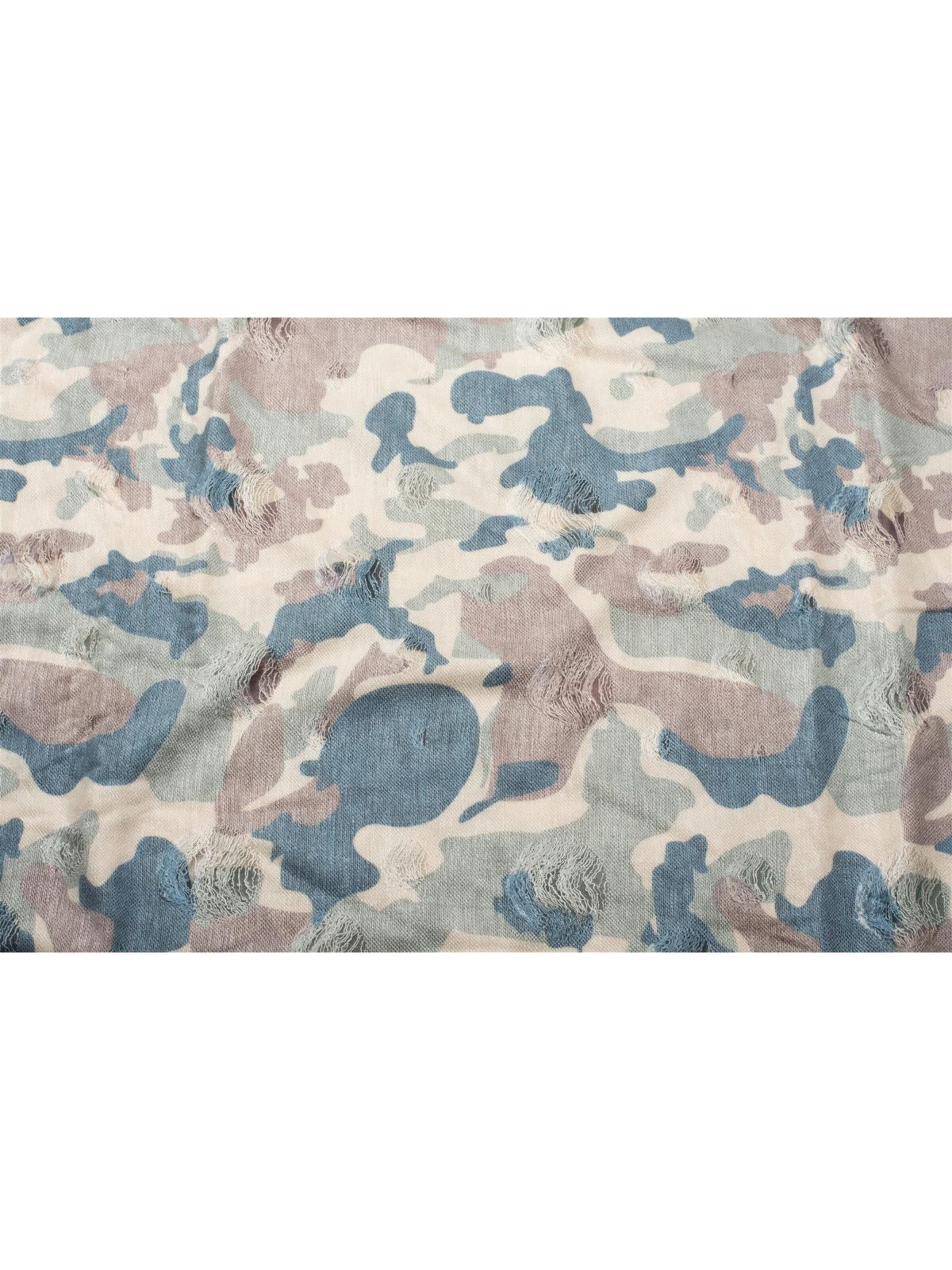 styleBREAKER Schlauchschal 'Destroyed Loop mit Camouflage Muster'‌ in Braun