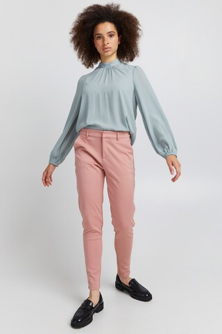 ICHI Slimfit Broek 'Kate' in Roze