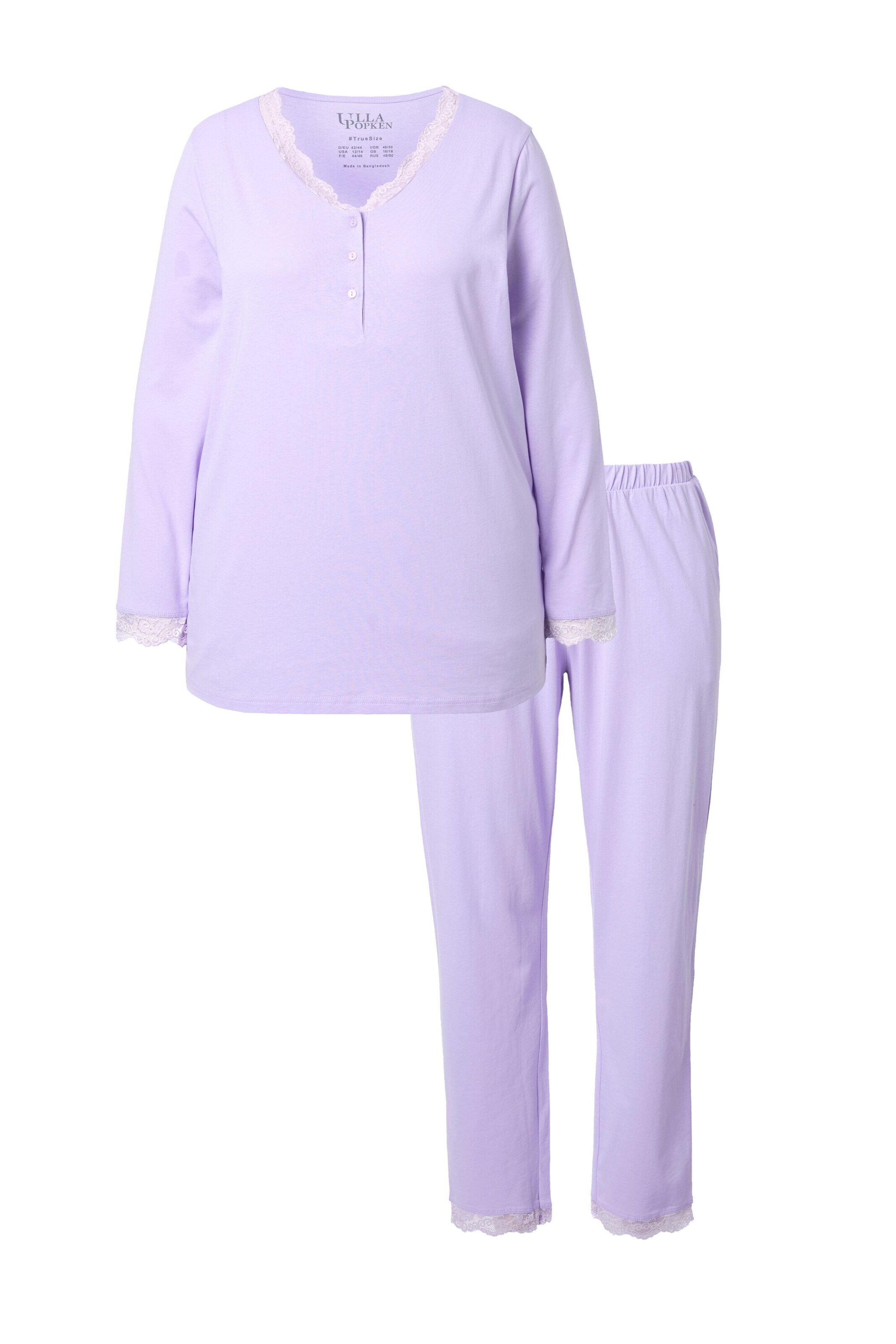 Ulla Popken Pyjama in Lila: Vorderseite