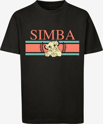 F4NT4STIC Shirt 'Disney König der Löwen Simba' in Zwart: voorkant