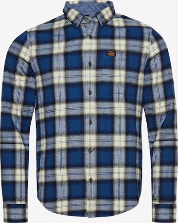 Superdry Button Up Shirt 'Vintage Lumberjack' in Blue: front