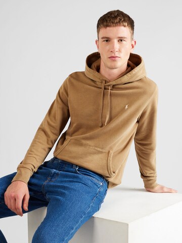 Sweat-shirt Polo Ralph Lauren en marron : devant