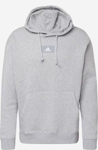 Hanorac sport 'Essentials Feelvivid  Fleece Drop Shoulder' de la ADIDAS SPORTSWEAR pe gri: față