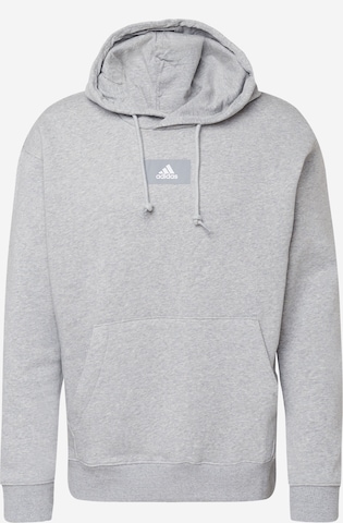 ADIDAS SPORTSWEAR Športová mikina 'Essentials Feelvivid  Fleece Drop Shoulder' - Sivá: predná strana