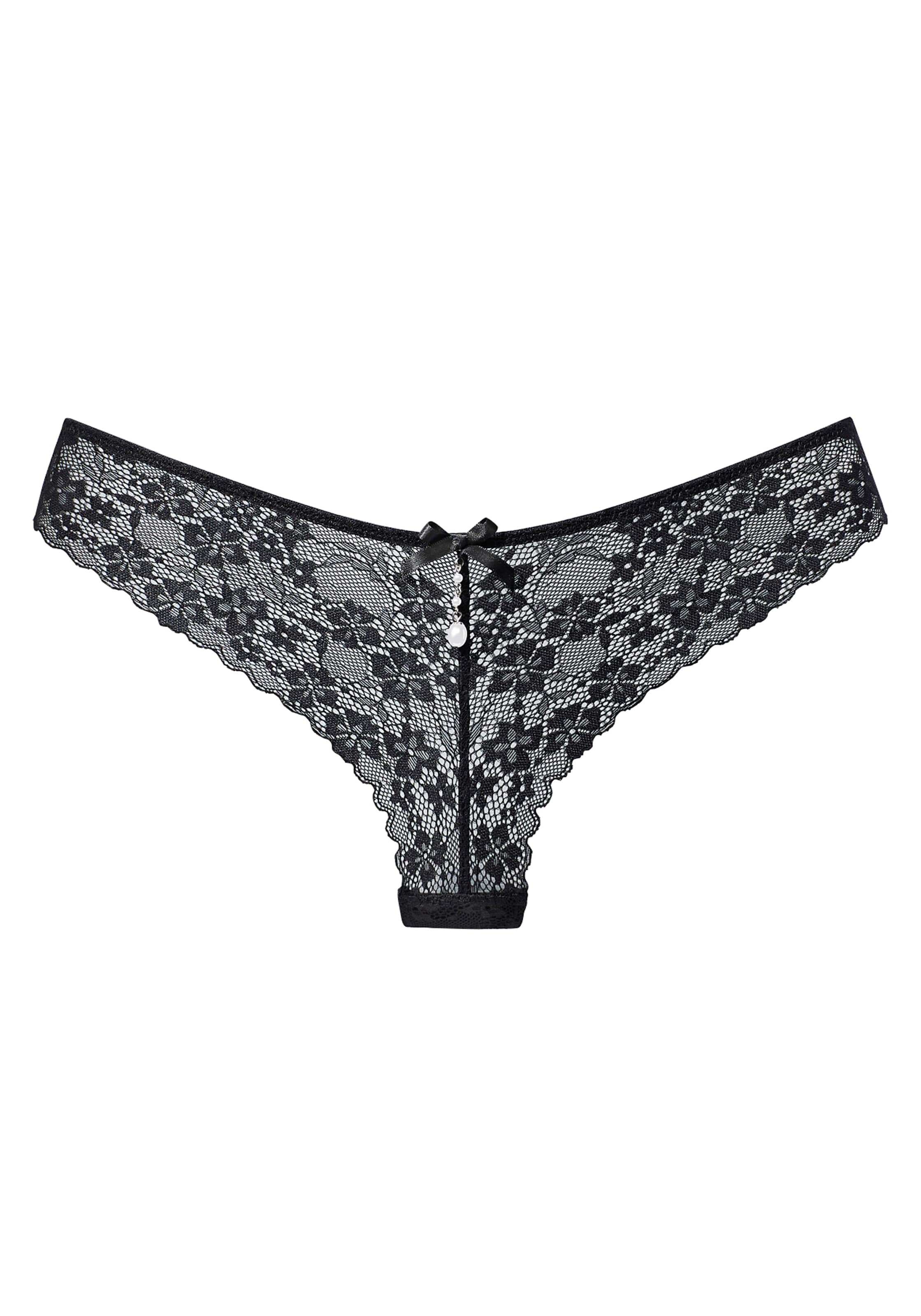 LASCANA - Tanga en negro: frente