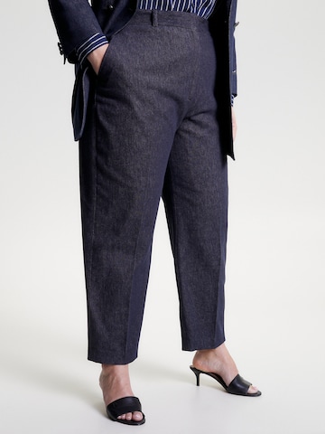 Tommy Hilfiger Curve Regular Pleated Pants in Blue: front