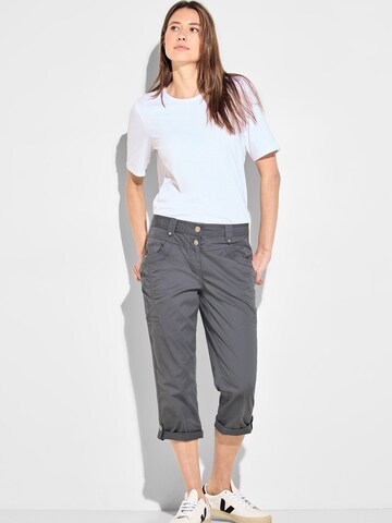 CECIL Slim fit Trousers 'New York' in Grey