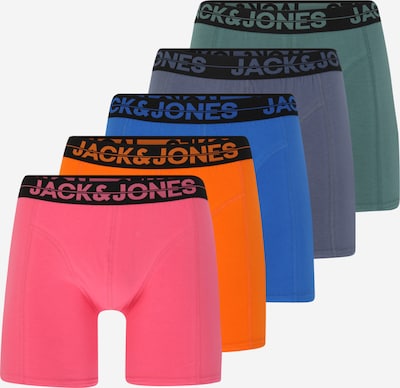 JACK & JONES Boxershorts 'SETH' in de kleur Blauw / Mintgroen / Oranje / Rosa, Productweergave