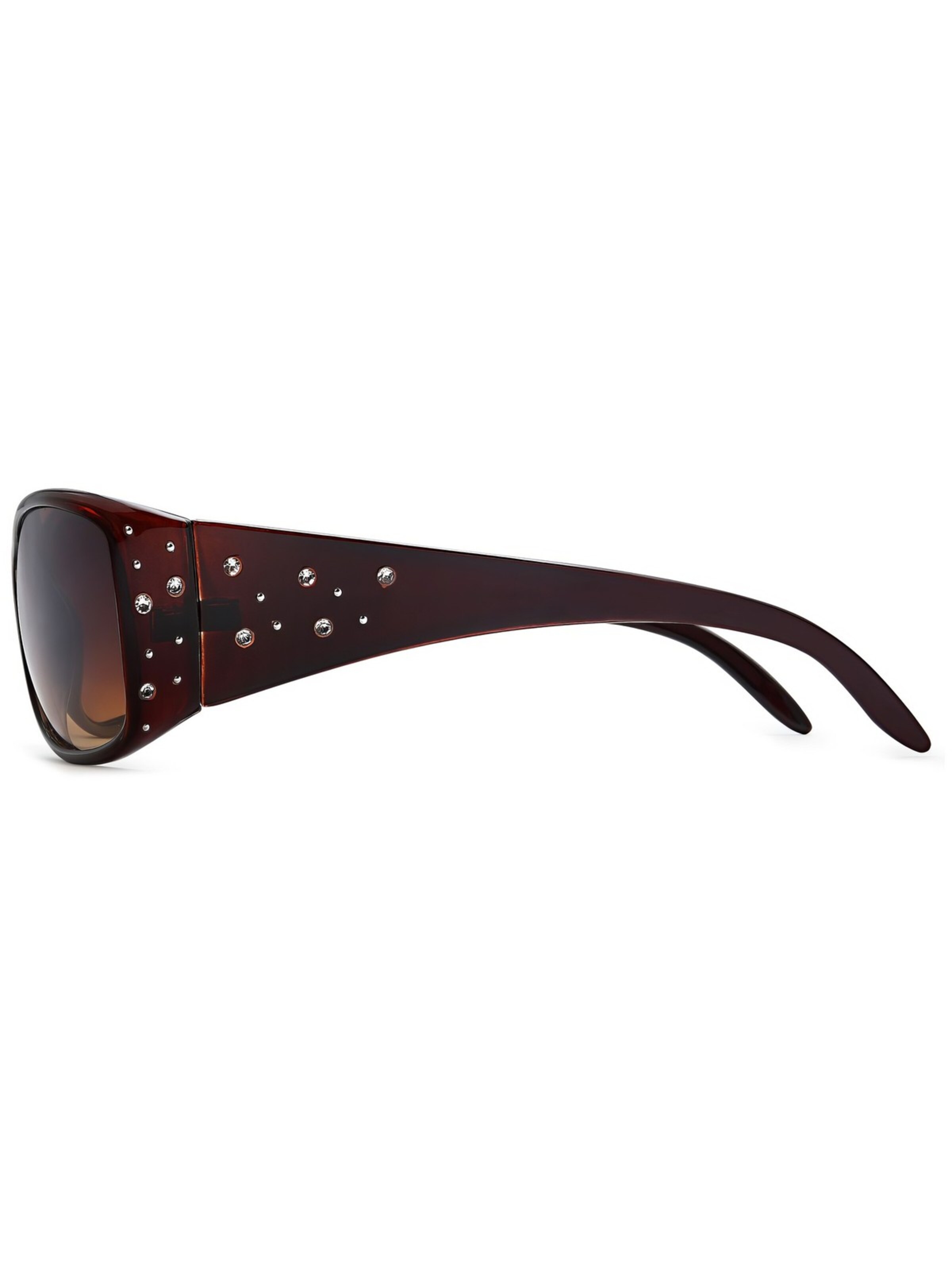 styleBREAKER Sonnenbrille 'Sonnenbrille Schmetterlingsform mit Strass am Bügel'‌‌‌‌‌‌‌‌‌‌ in Braun