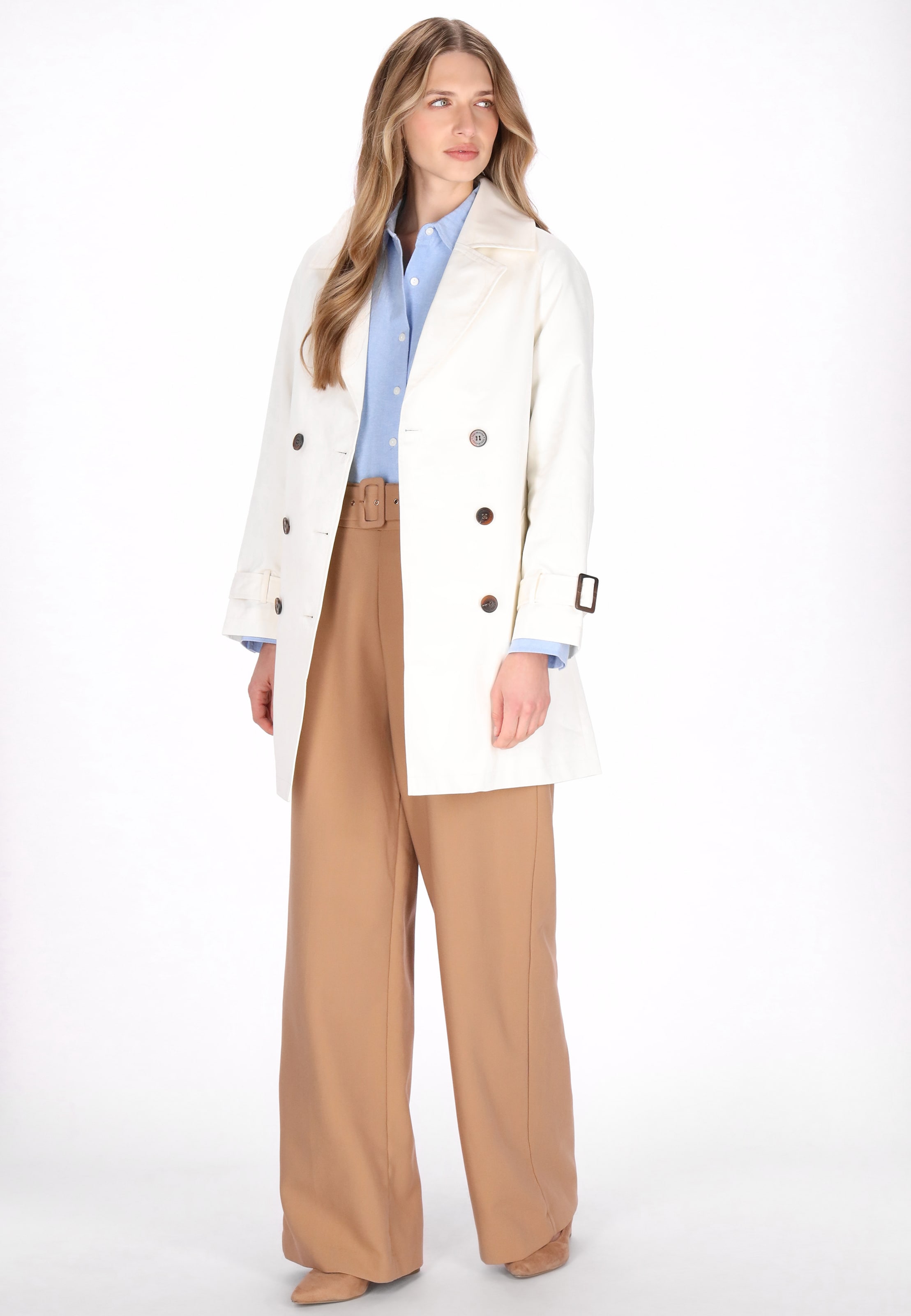 DreiMaster Klassik Mantel 'Classic' in Weiß