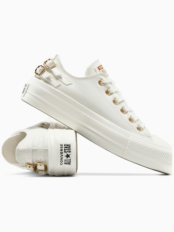 CONVERSE - Zapatillas deportivas bajas 'Converse Chuck Taylor All Star Lift Platform Buckle' en blanco