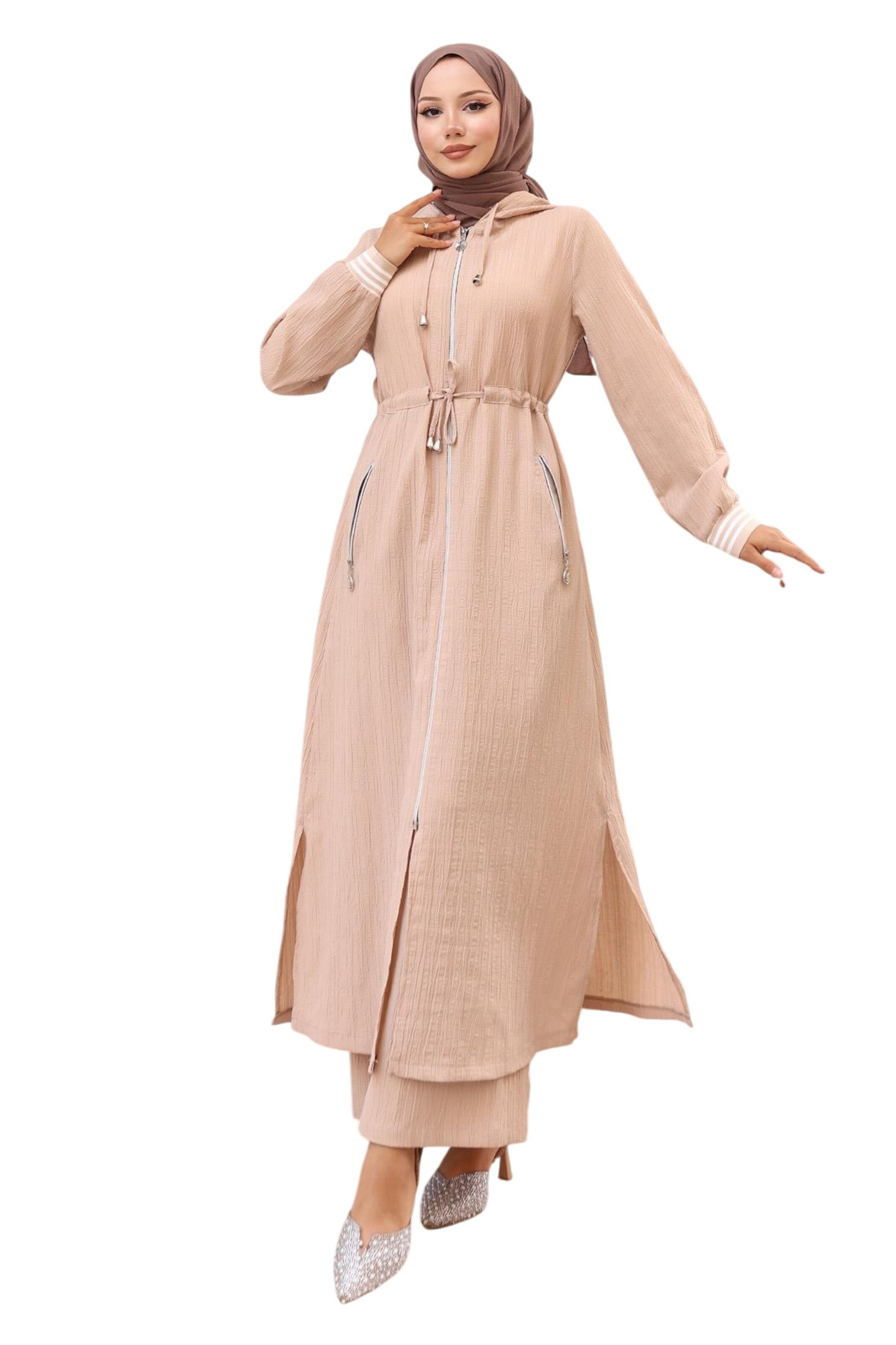 MODAMIHRAM Hosenanzug in Beige: Vorderseite