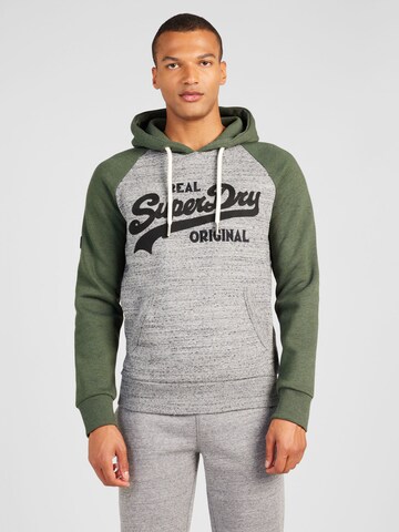 Superdry Sweatshirt 'Athletic' in Groen: voorkant