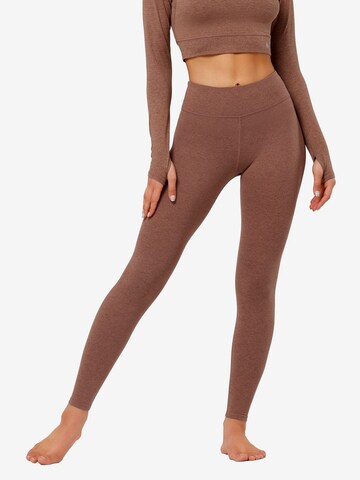 Yvette Sports Skinny Workout Pants 'Haily' in Orange: front