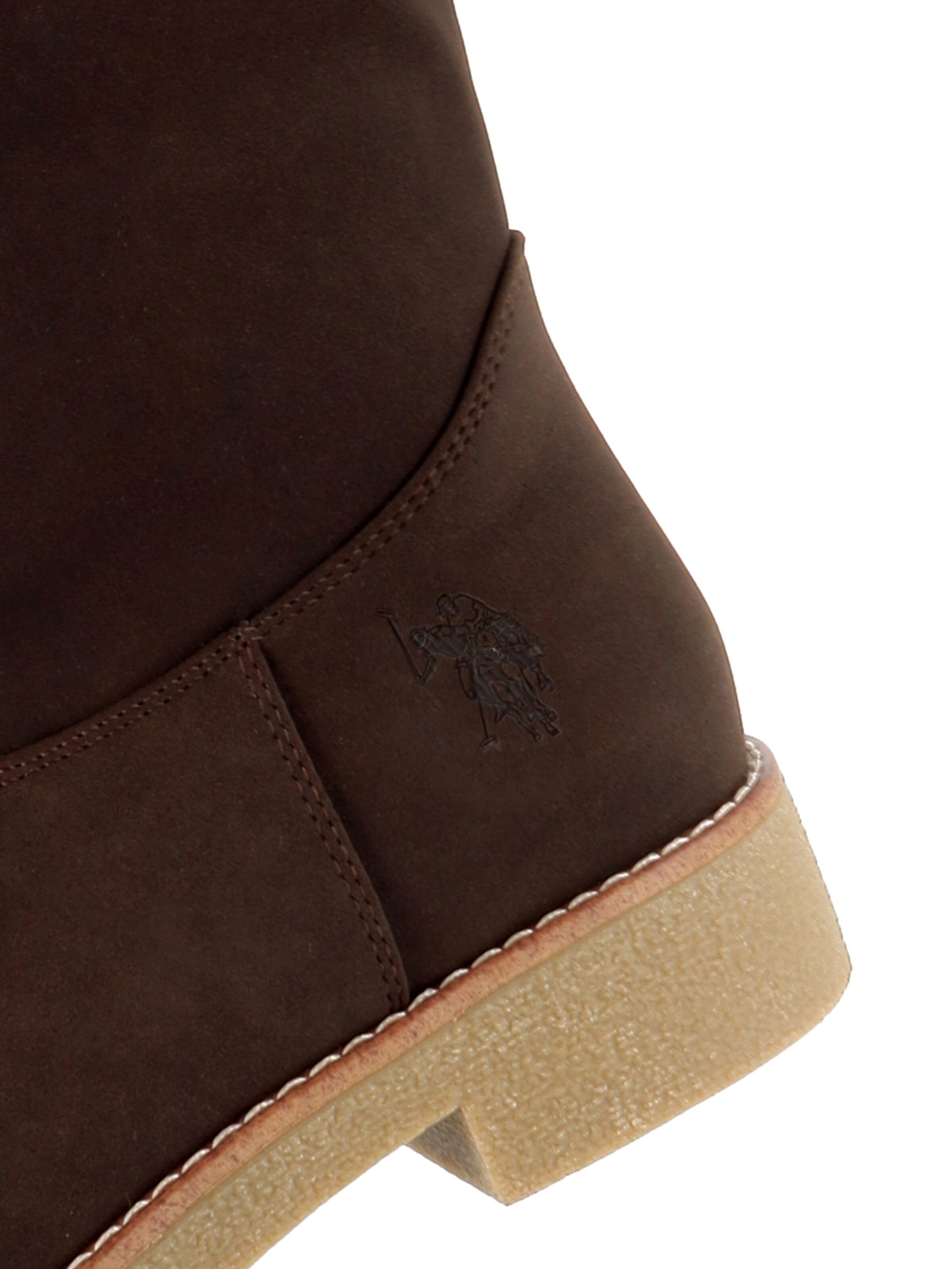 Bottes 'Maggie' US POLO ASSN. en marron : sur le côté