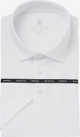 DESOTO Poloshirt, atumngsaktiv und bügelfrei in Weiß: Vorderseite