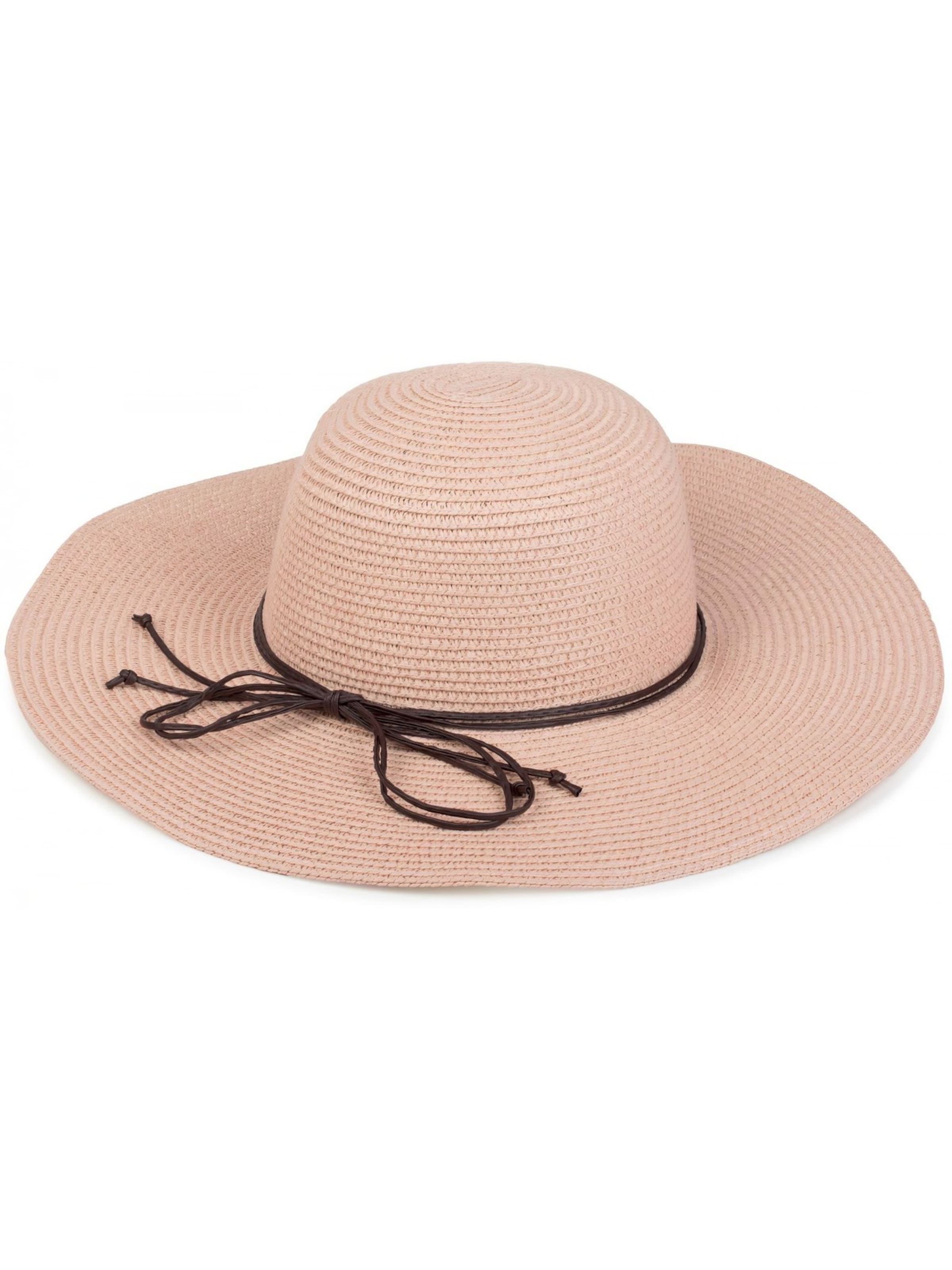 styleBREAKER Hat 'Floppy Sonnenhut mit schmalem Zierband und Schleife' in Pink