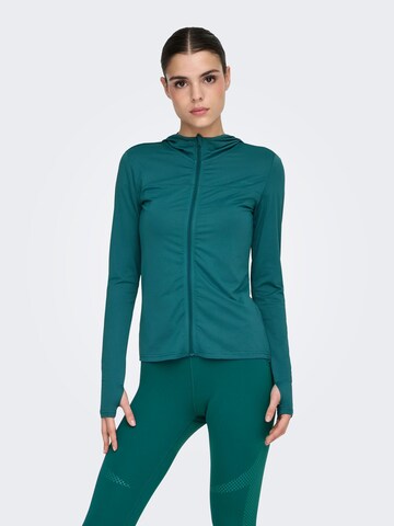 ONLY PLAY Sportief sweatvest 'ONPMila' in Blauw: voorkant