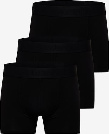 Resteröds - Calzoncillo boxer 'BAMBOO' en negro: frente