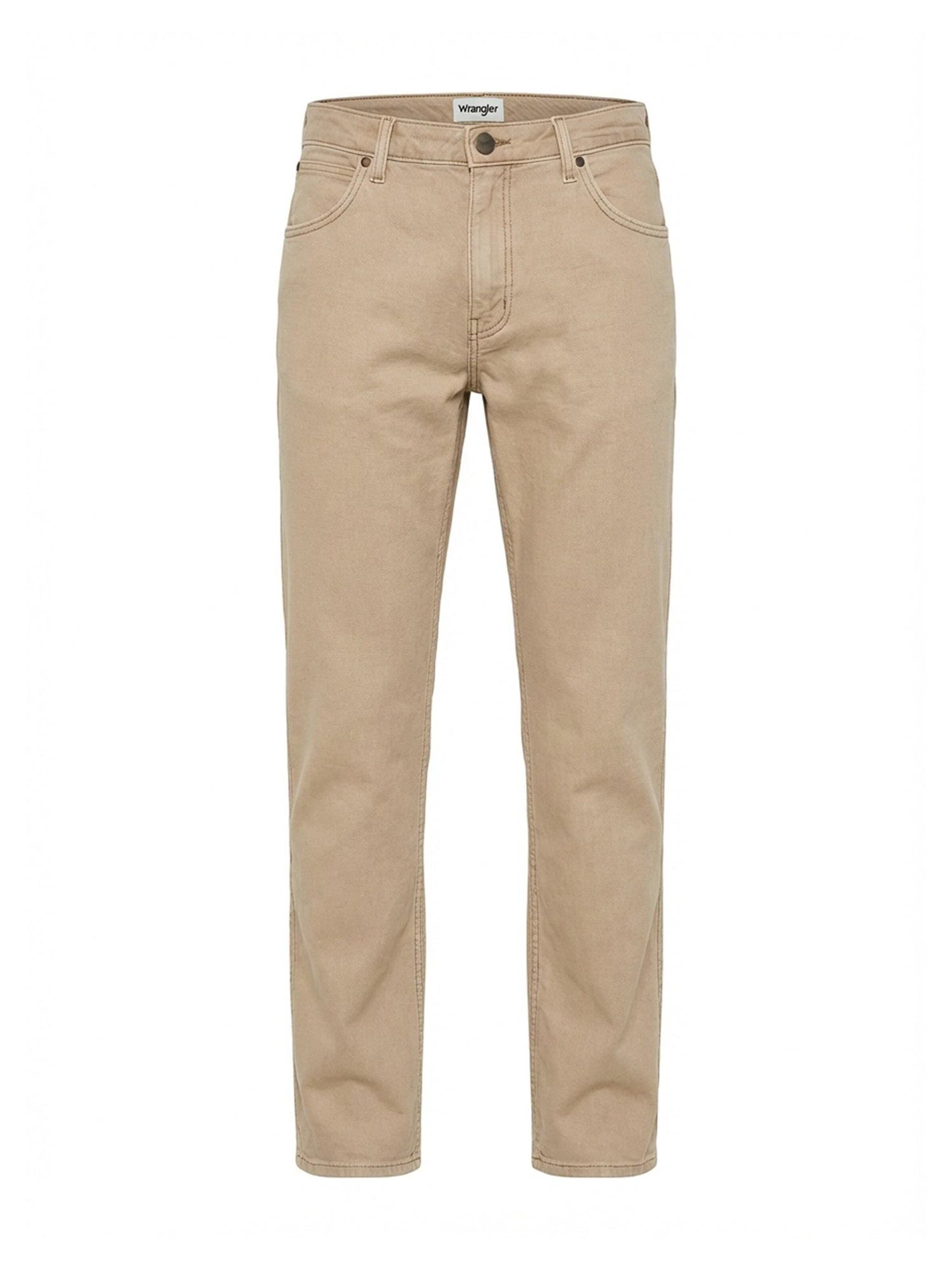 WRANGLER - Regular Calças chino 'GREENSBORO TIMBERWOLF' em bege: frente