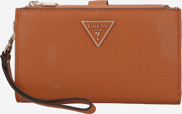 Porte-monnaies 'MERIDIAN' GUESS en marron : devant