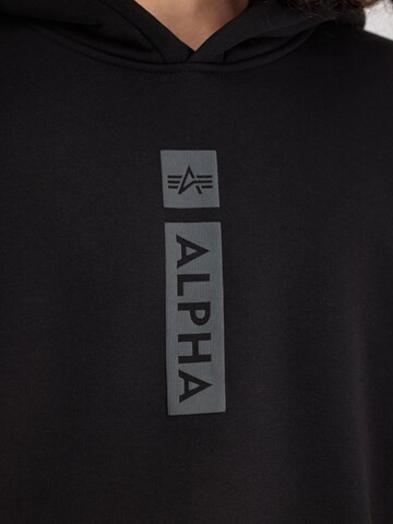 ALPHA INDUSTRIES Sweatshirt 'Alpha PP' in Black