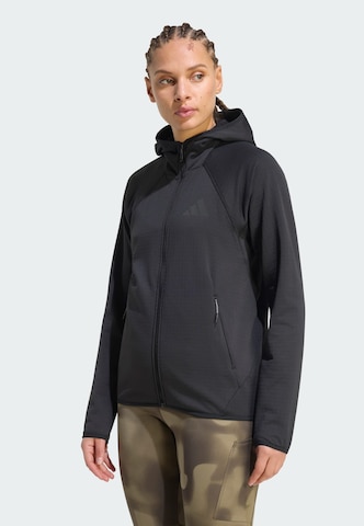 Veste en polaire fonctionnelle 'Xperior' ADIDAS TERREX en noir : devant