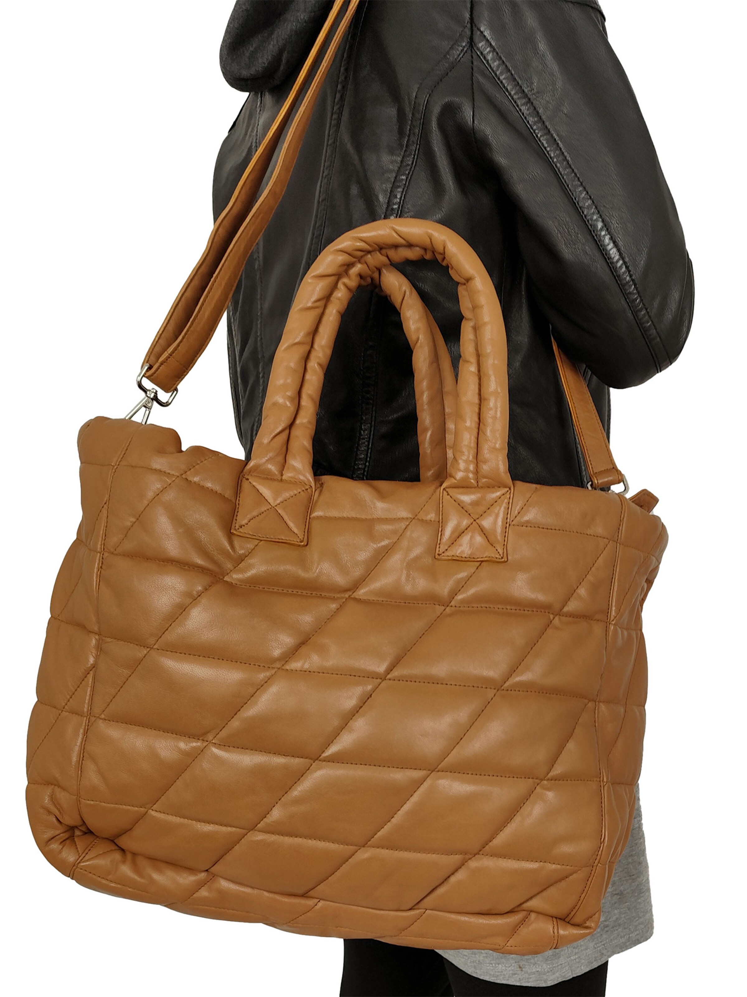 Lederjacken24 Shopper 'Sorala'‌‌‌‌ in Braun