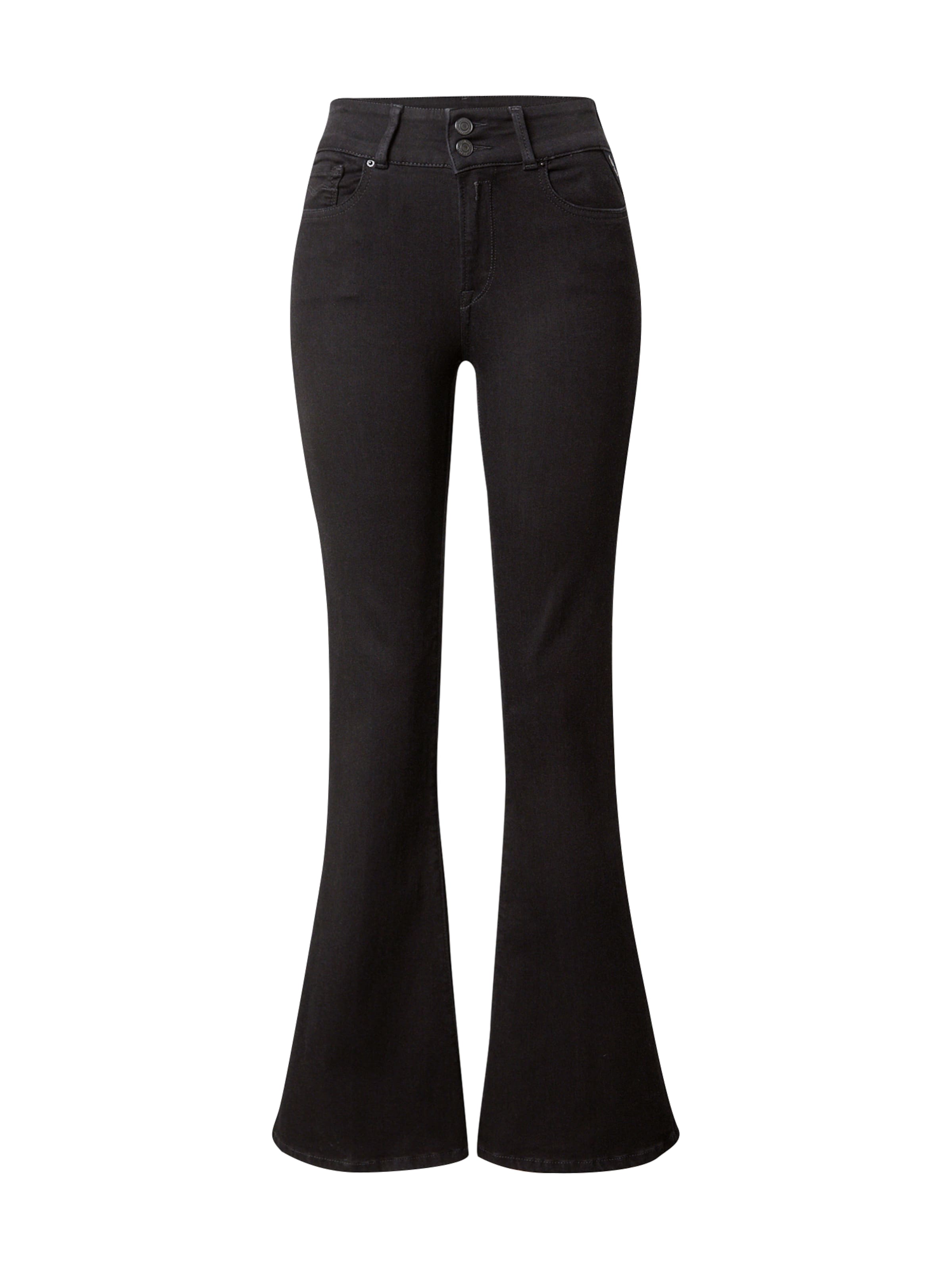 melns REPLAY Plati gali Džinsi 'NEWLUZ': no priekšpuses