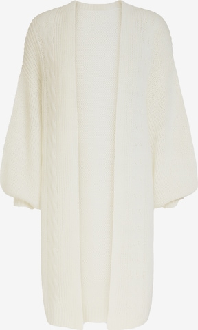 Elara Lang cardigan i hvid: forside