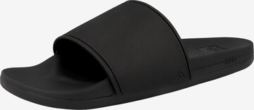 REEF Beach & Pool Shoes in Black: front