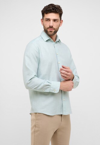 ETERNA Comfort fit Overhemd in Groen: voorkant