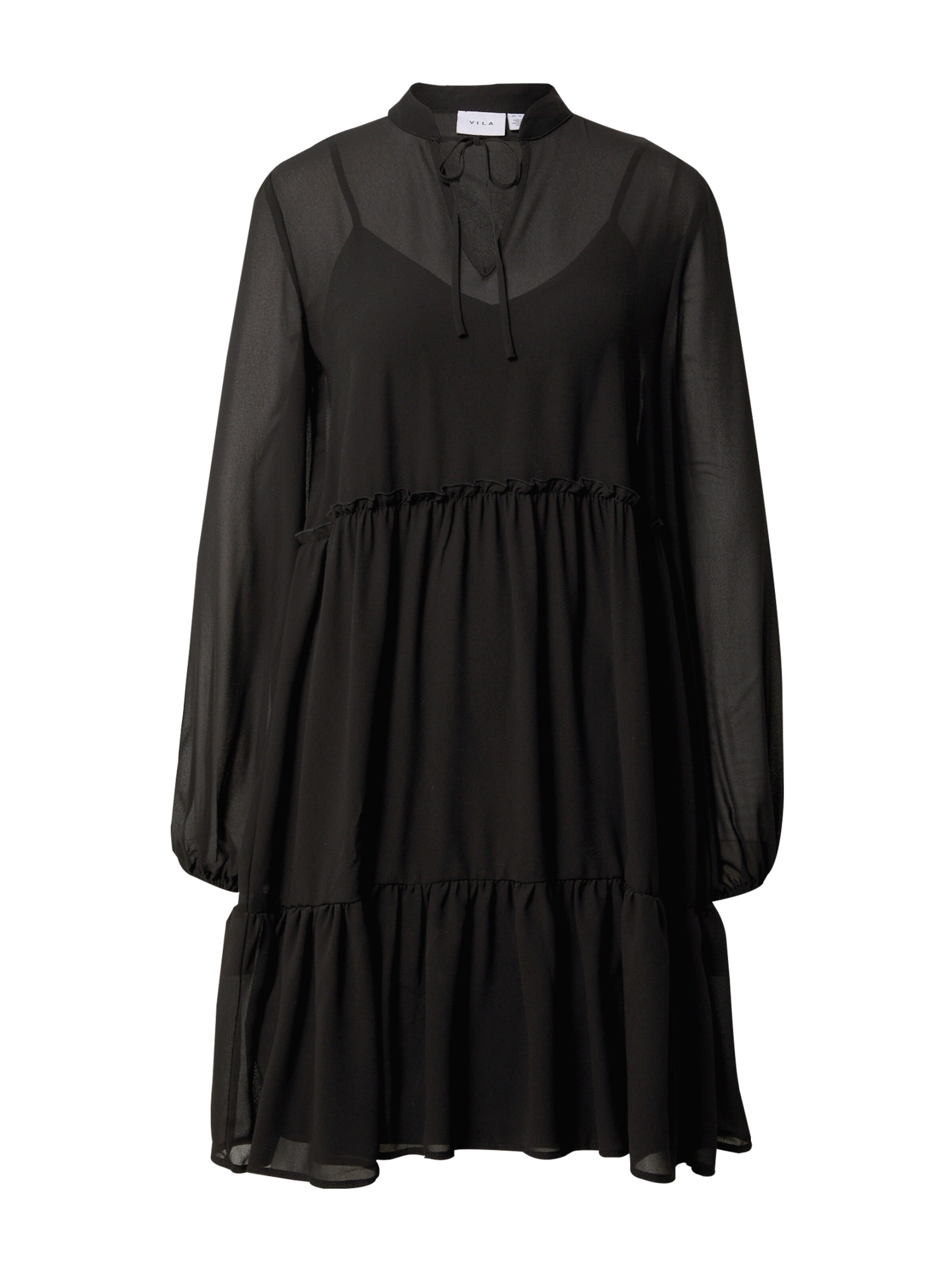 Robe-chemise VILA en noir : devant