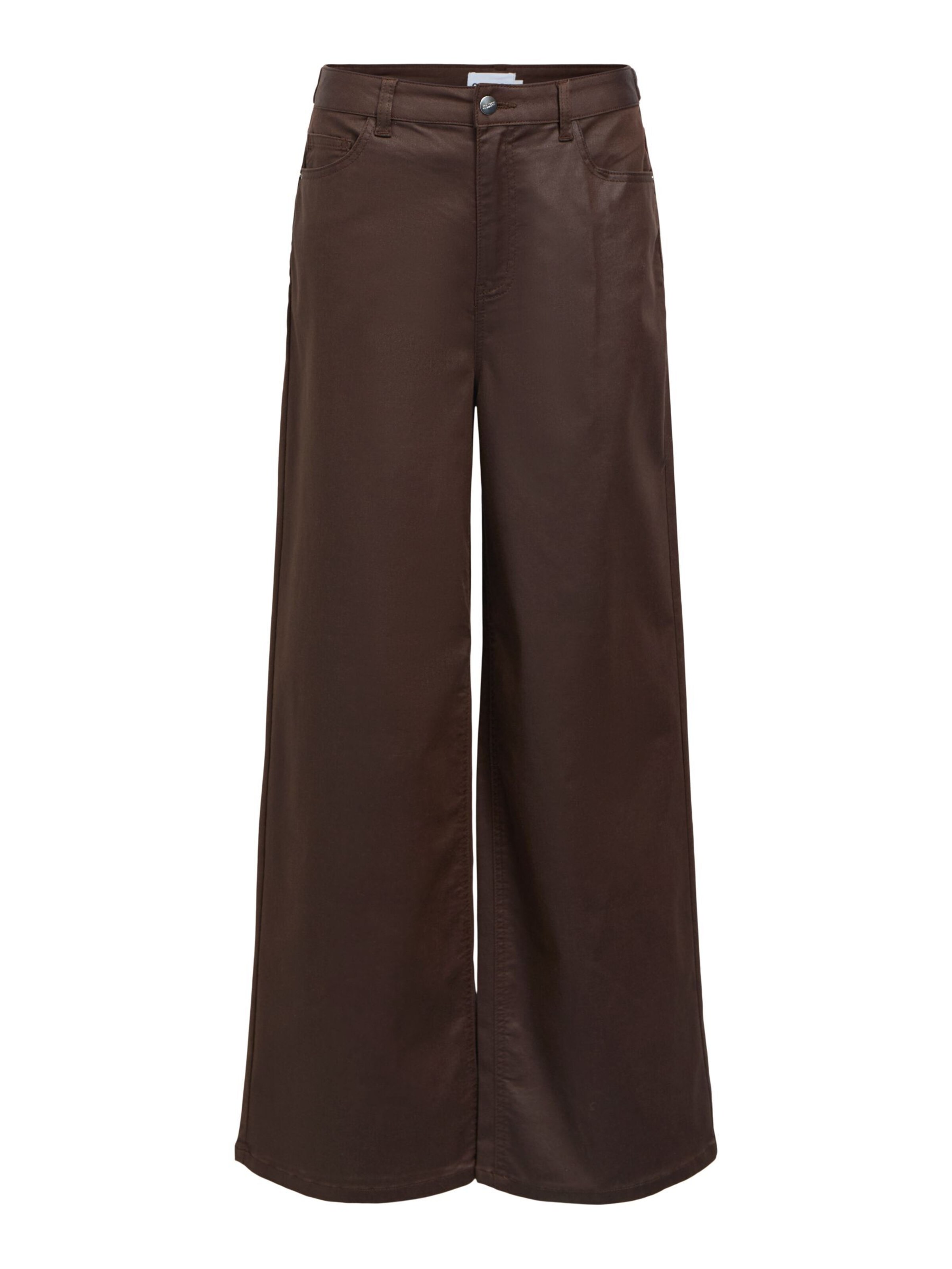 OBJECT Wide Leg Jeans in Braun: Vorderseite