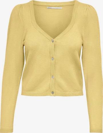 ONLY Knit cardigan 'Lely' in Yellow: front