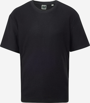 melns JACK & JONES T-Krekls 'CLEAN': no priekšpuses