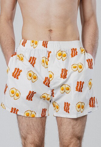 Boxers 'Breakfast' Pockies en blanc